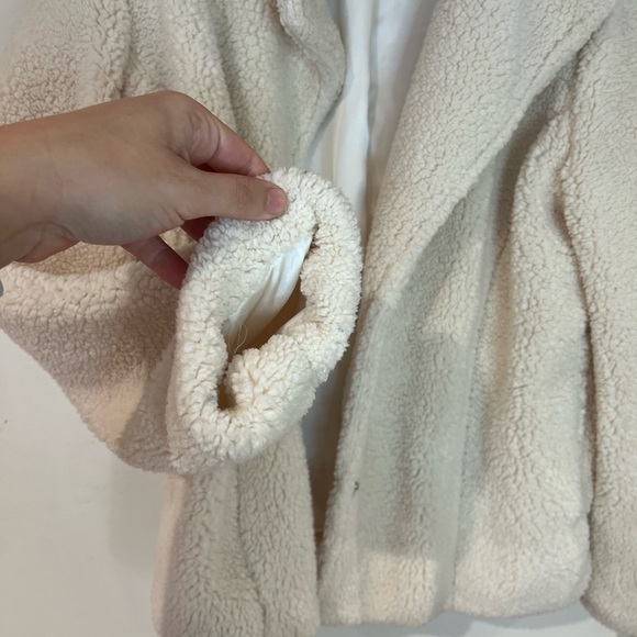 Sherpa Jacket Short Coat Size L - Picture 6 of 9